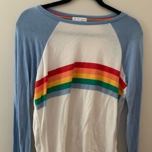 PJ Salvage Rainbow & Blue Crewneck